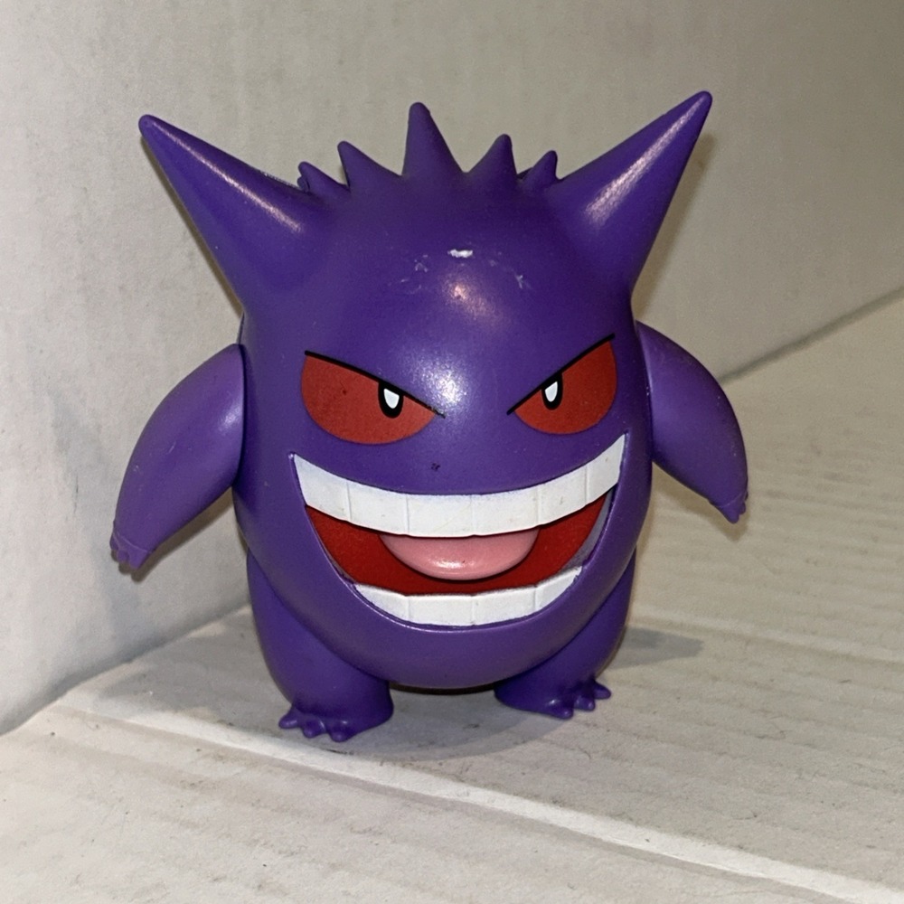 Pokemon 2018 GENGAR Battle Feature Action Figure Purple Tongue Action 4.5" C1